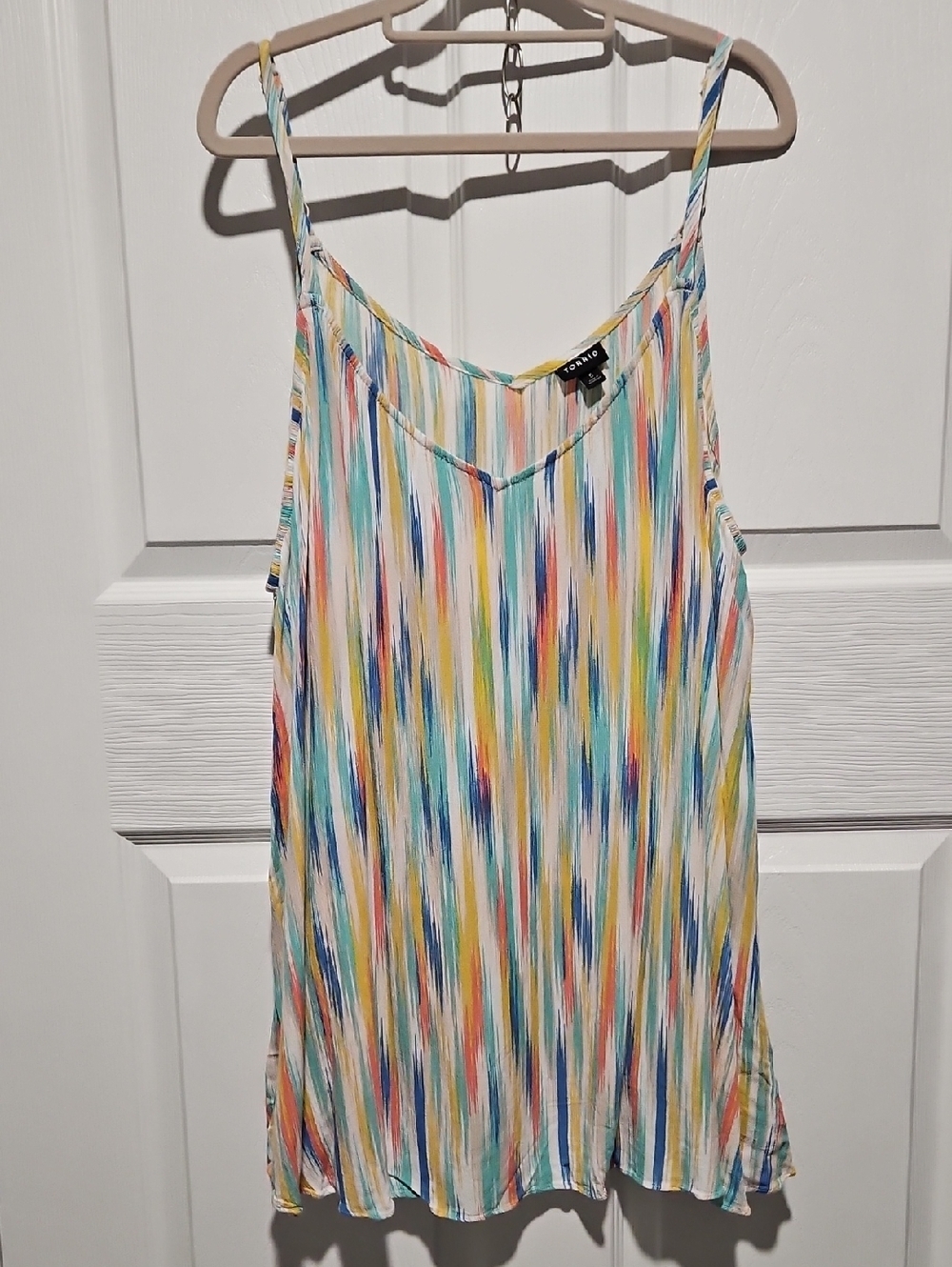 torrid Multicolor Brushstroke Stripe V-Neck Cami